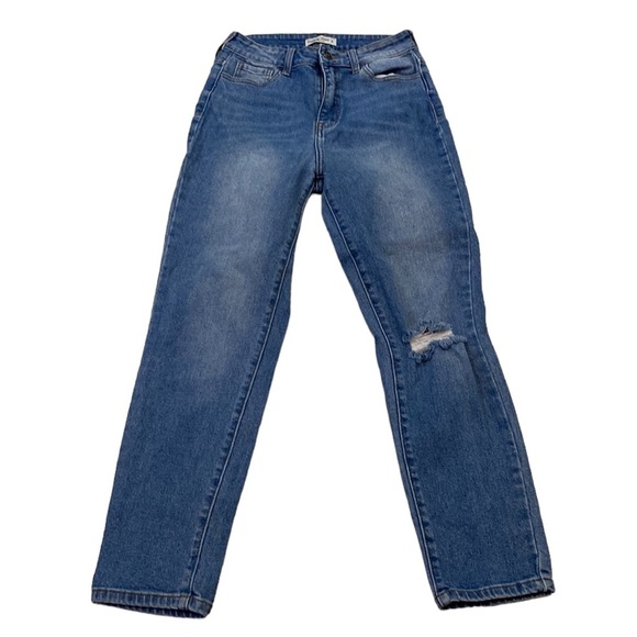 Hammer Jeans LA High Rise Button Fly Distressed Jeans Sz 5 light blue 5 Pockets - Picture 1 of 8